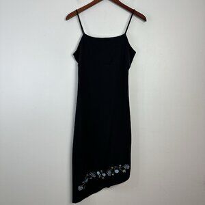 VTG 90s Y2k Evolution Babydoll Dress S Embroidered Fairy Whimsigoth Asymmetrical